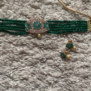 Green chocker with studs